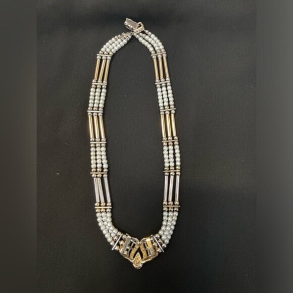 Vintage multi strand  faux pearl necklace - Picture 5 of 8